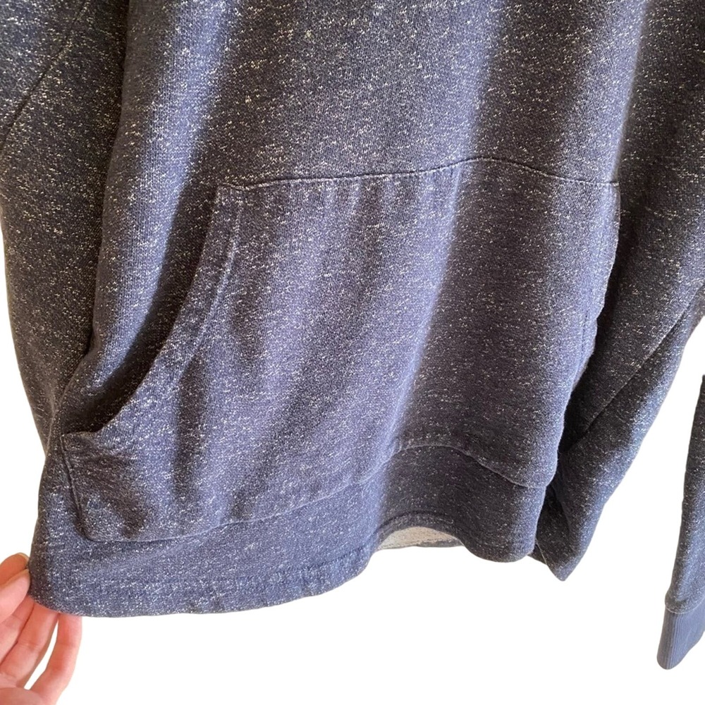 Seven Souls‎ New York Blue Hooded Hand-Warming Pouch Pullover Sweatshirt Size S - Picture 3 of 5